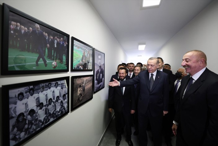 Cumhurbaşkanı Erdoğan'ın Azerbaycan ziyaretinde Aliyev hünerlerini gösterdi