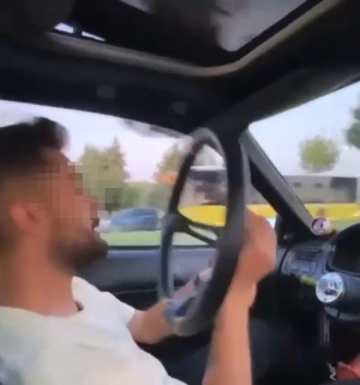 i Pendik'te direksiyonu çıkararak yolculuk yapan sürücüye ceza