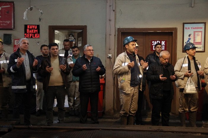 Zonguldak'ta madenciler Bartın şehitleri için dua etti