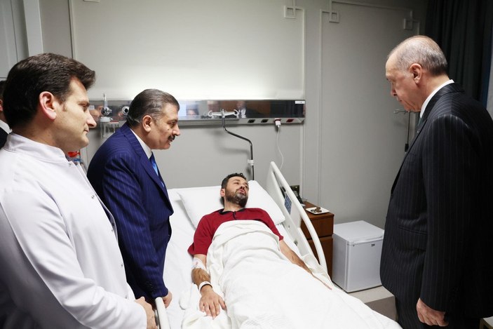 Cumhurbaşkanı Erdoğan'dan Binali Yıldırım'a geçmiş olsun ziyareti