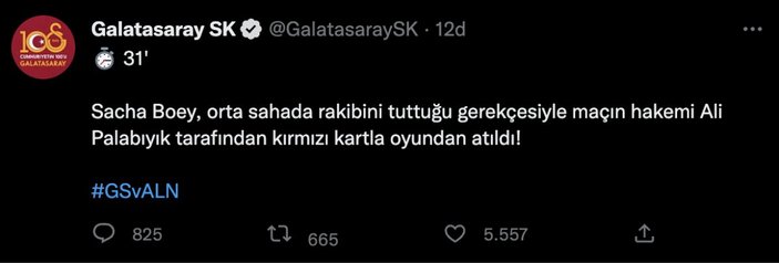 Galatasaray'dan kırmızı kart tepkisi