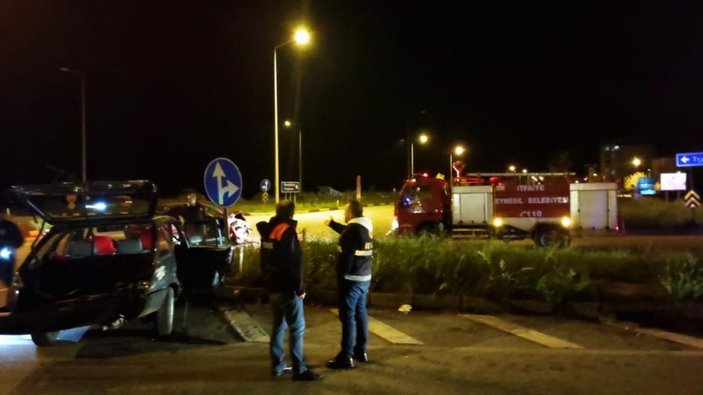 Giresun’da iki otomobil çarpıştı: LPG tankı araçtan fırladı