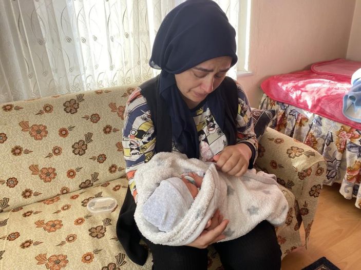 Maden şehidinin oğlu dünyaya geldi