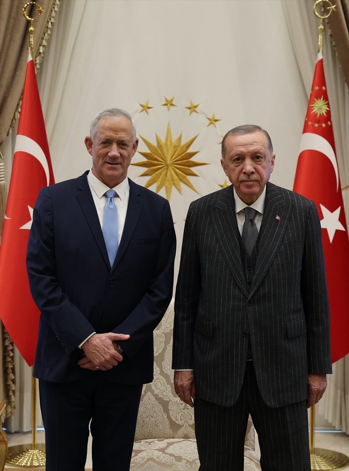 Cumhurbaşkanı Erdoğan, Benny Gantz ile görüştü