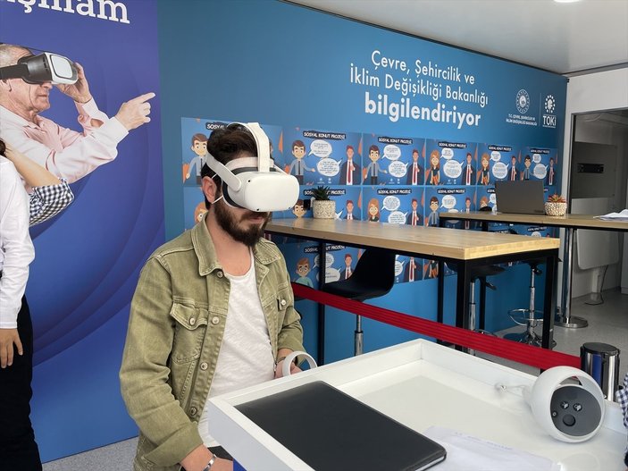 TOKİ konutları sanal gerçeklik gözlüğüyle vatandaşlara gösterildi