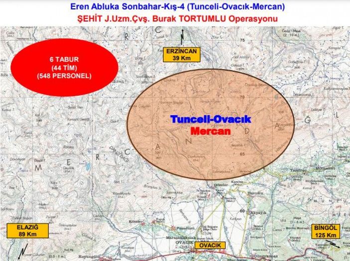 Tunceli'de 'Eren Abluka Sonbahar Kış-4 Operasyonu' başlatıldı
