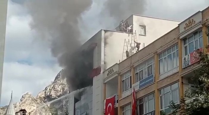 Amasya'da yangın paniği