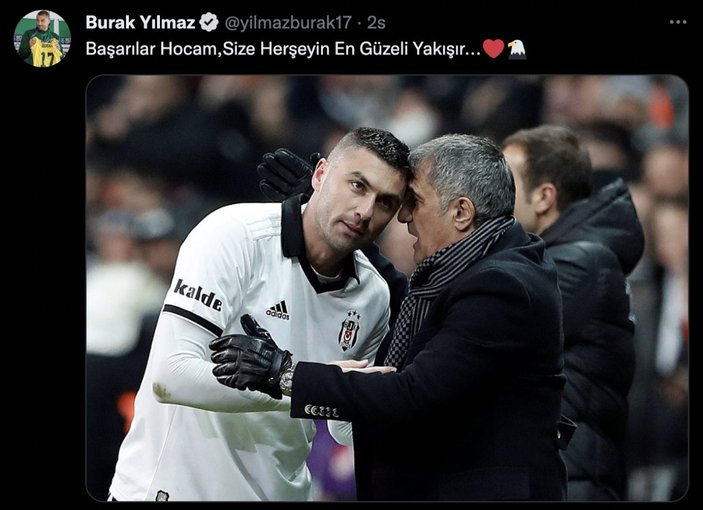 Beşiktaş'ın eski futbolcularından Şenol Güneş paylaşımı