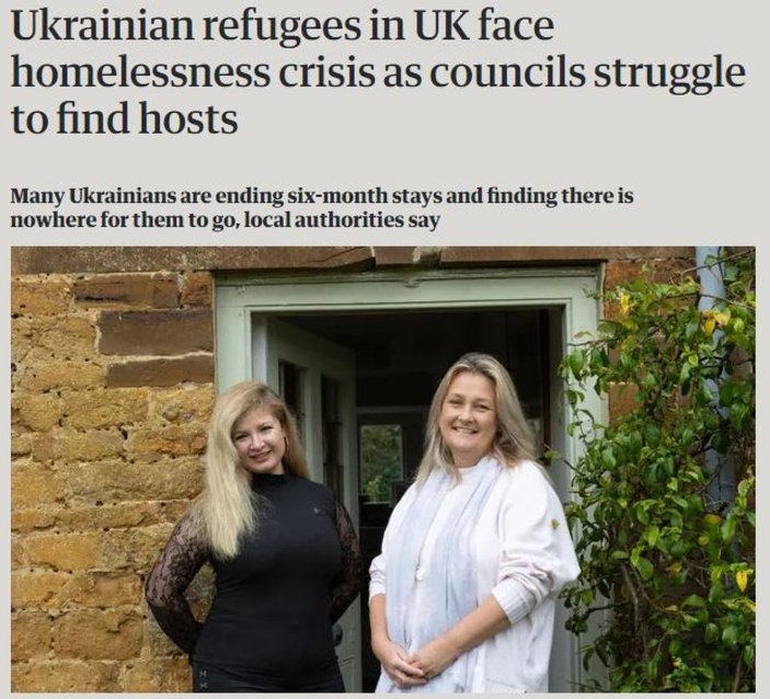 İngiltere'deki Ukraynalı mülteciler, evsizlik sorunu yaşıyor