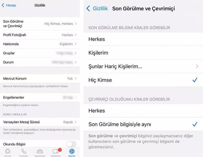 Whatsapp'ta 'Neden yazmıyorsun?' tribine son! İşte çevrimiçi bilgisini gizleme özelliği