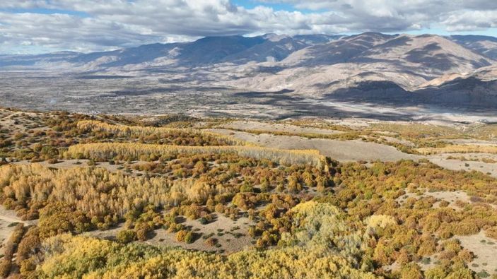 Erzincan’da sonbahar manzaraları drone ile görüntülendi