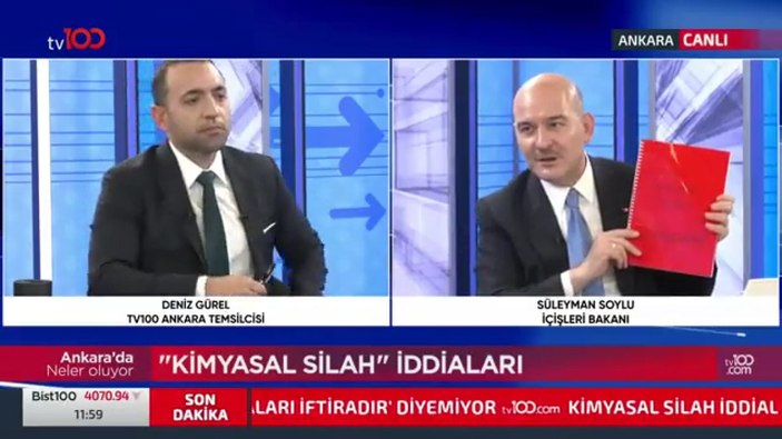 Süleyman Soylu elindeki dosyayı canlı yayında gösterdi: Bu bir FETÖ roman