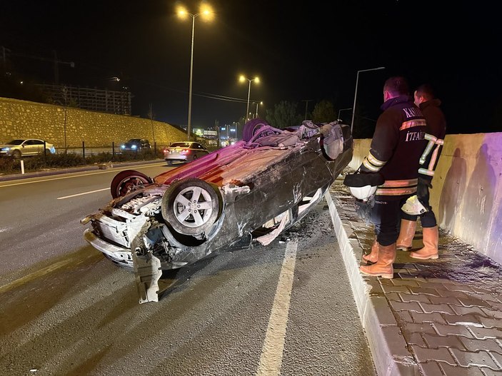 Kastamonu'da taklalar atan araçta, burnu bile kanamadı