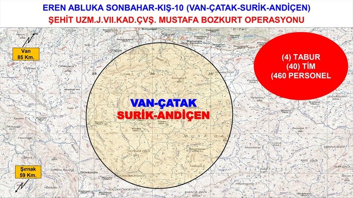 Van'da Eren Abluka Sonbahar-Kış-10 Operasyonu başlatıldı