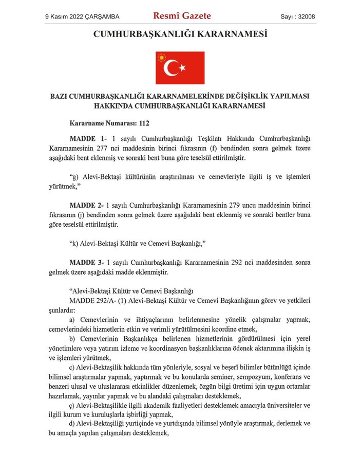Cumhurbaşkanı Erdoğan'dan Alevi-Bektaşi Başkanlığı mesajı