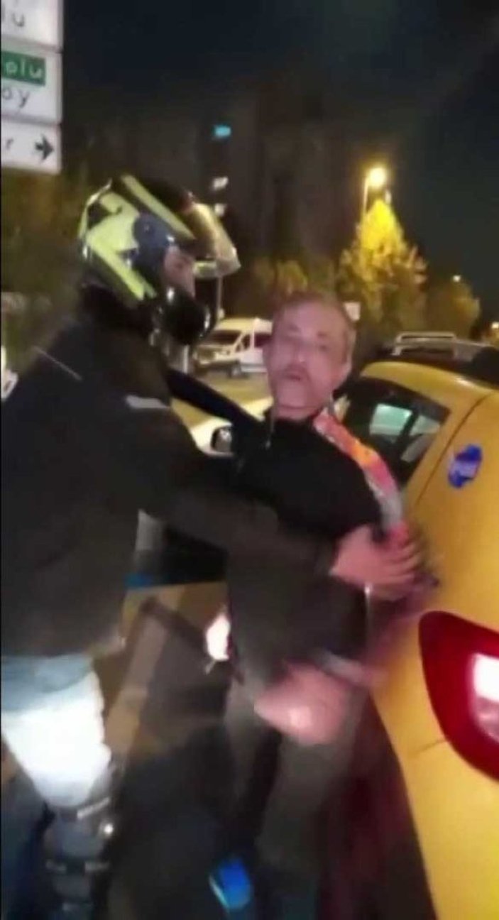 Ataşehir’de taksici yol verme kavgasında öfke saçtı