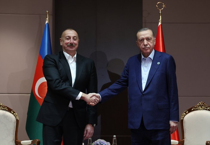 Cumhurbaşkanı Erdoğan, İlham Aliyev ile bir araya geldi