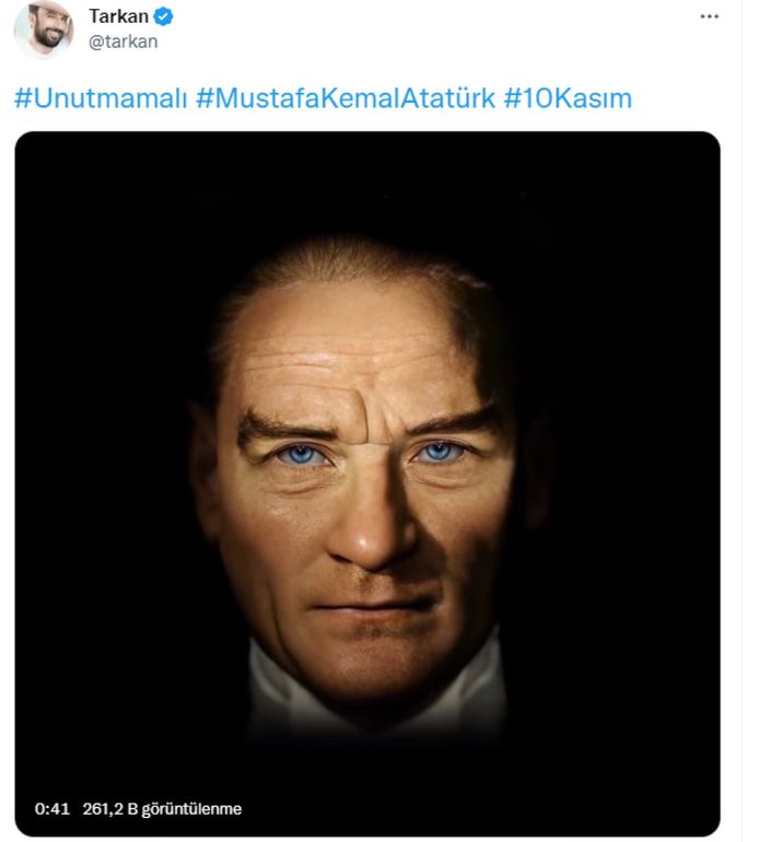 Tarkan'ın 10 Kasım paylaşımı