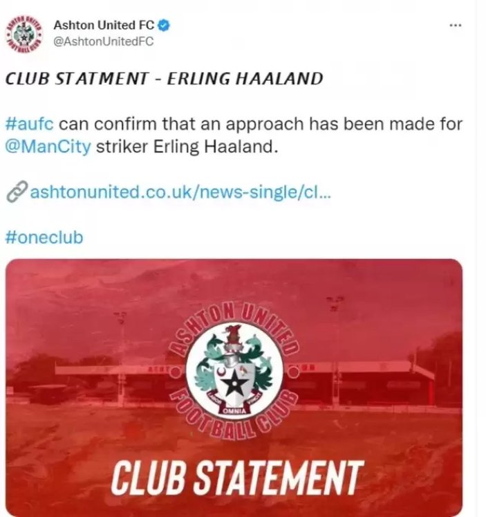 İngiltere 7. Lig ekibi Erling Haaland'a transfer teklifi yaptı