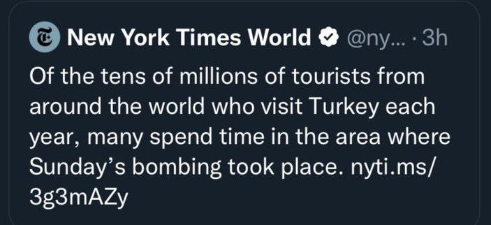 New York Times'ın tepki toplayan Taksim'deki patlama haberi