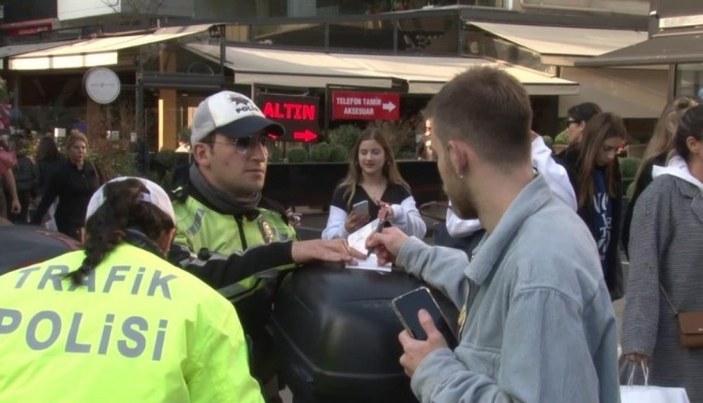 Kadıköy’de scooter denetimde ceza yiyen sürücüden gazetecilere tepki