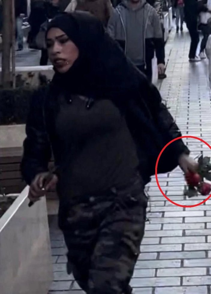 Dikkat çeken detay! Taksim'i bombalayan teröristin elindeki kırmızı gülün sırrı çözüldü...