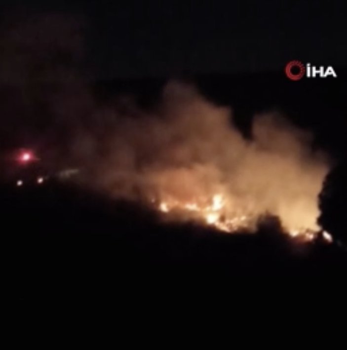 Arnavutköy'de madde bağımlılarının ateşi ormanı yaktı