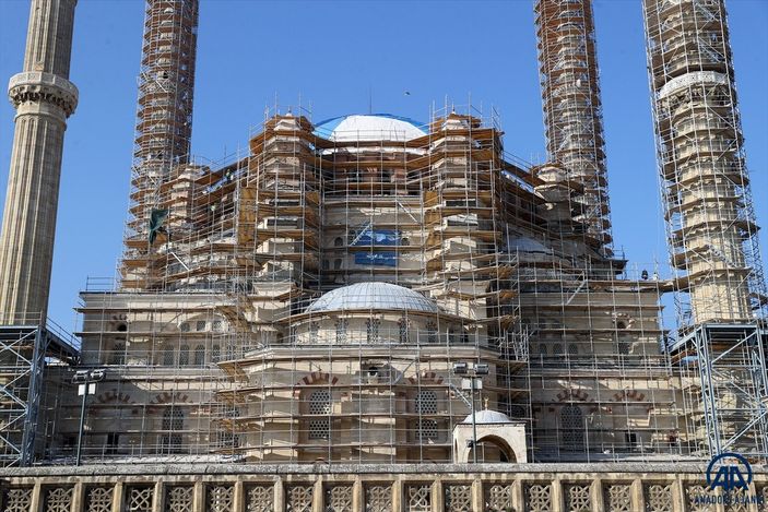 Selimiye Camisi'nde restorasyon sürüyor