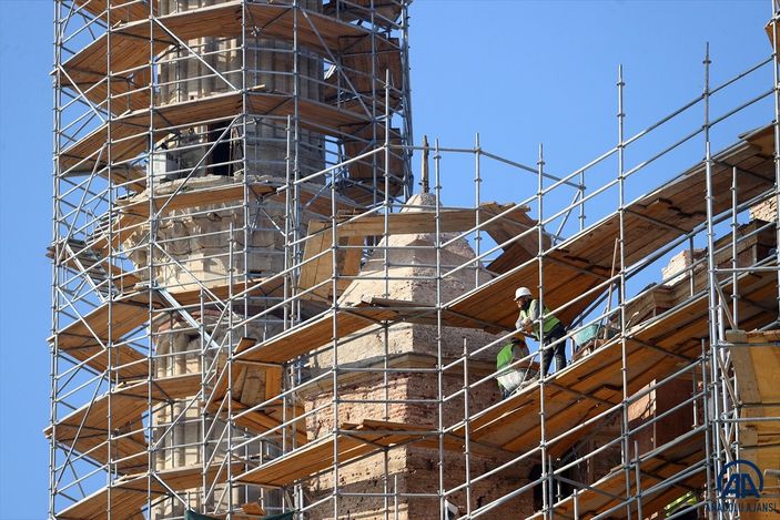 Selimiye Camisi'nde restorasyon sürüyor