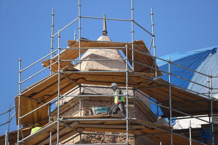 Selimiye Camisi'nde restorasyon sürüyor