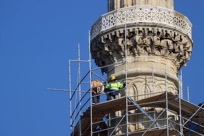 Selimiye Camisi'nde restorasyon sürüyor