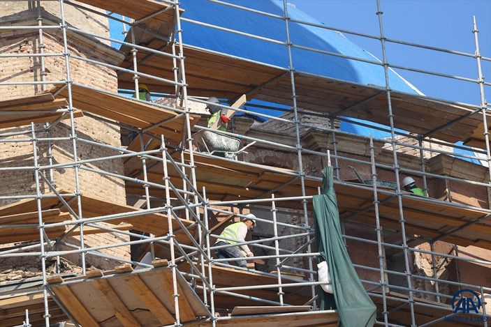 Selimiye Camisi'nde restorasyon sürüyor