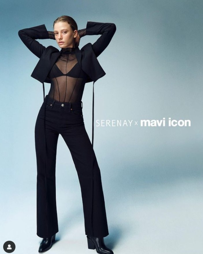 Transparan kıyafetiyle büyüledi! Serenay Sarıkaya siyahlar içinde mest etti: 
