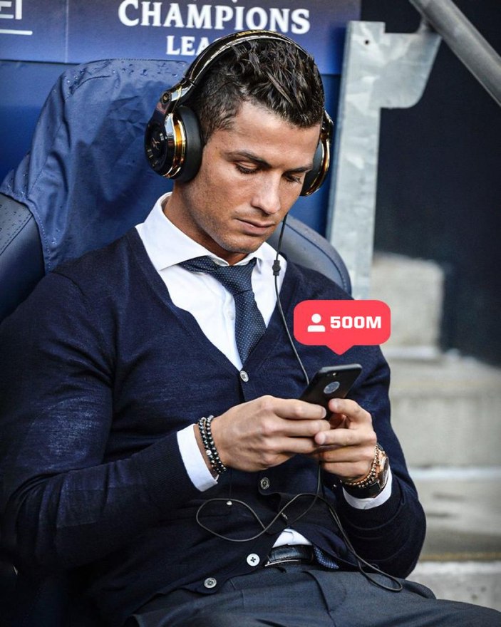 Ronaldo, Instagram'da 500 milyon takipçiye ulaştı