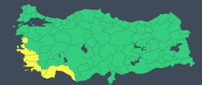 Meteoroloji'den 4 kente sarı uyarı