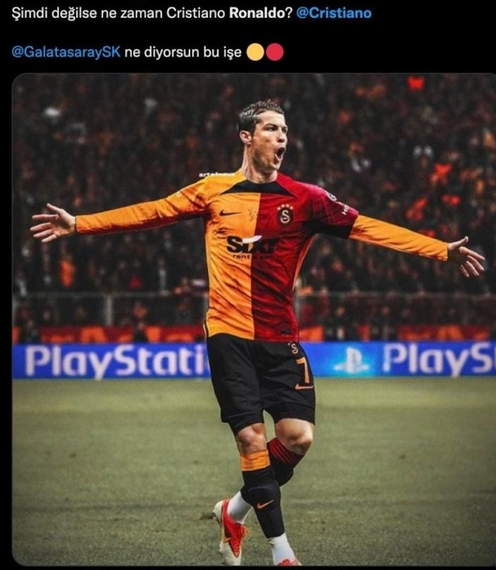 Galatasaray taraftarından Ronaldo çılgınlığı
