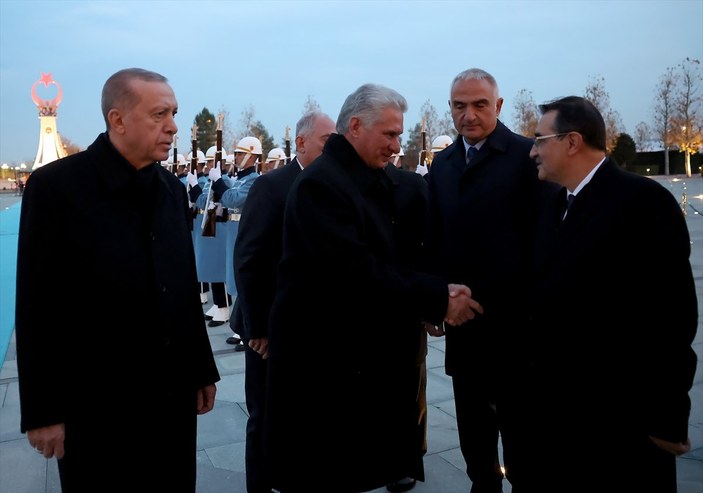 Küba Devlet Başkanı Canel Ankara'da