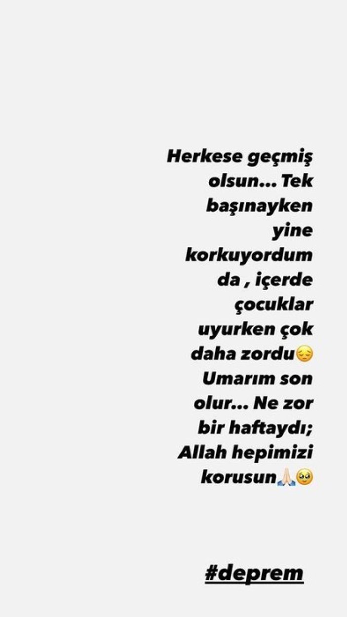 Ünlülerden Düzce depremi paylaşımı