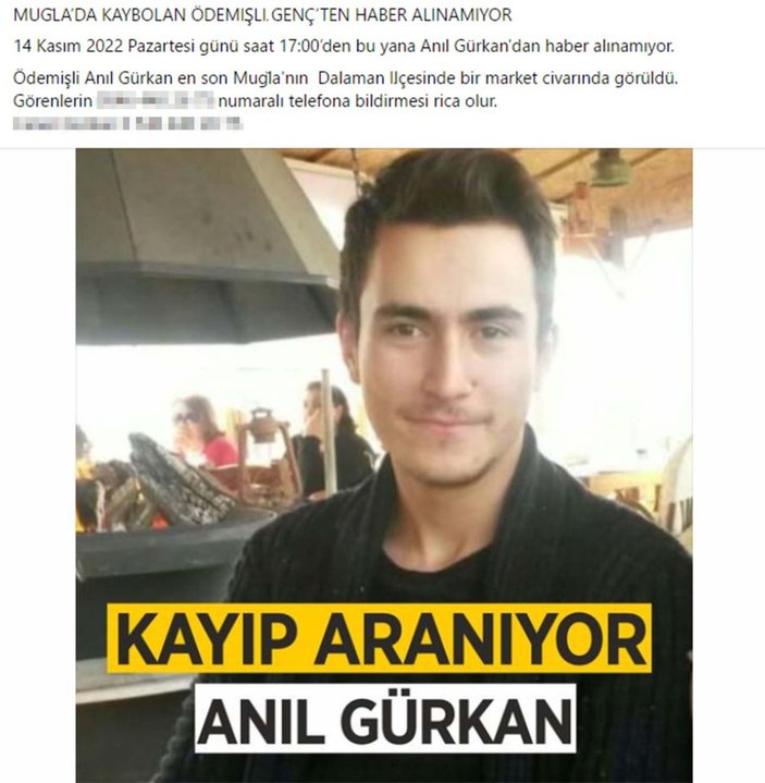 İzmir'de kayıp olarak aranan gencin cesedi Muğla'dan çıktı