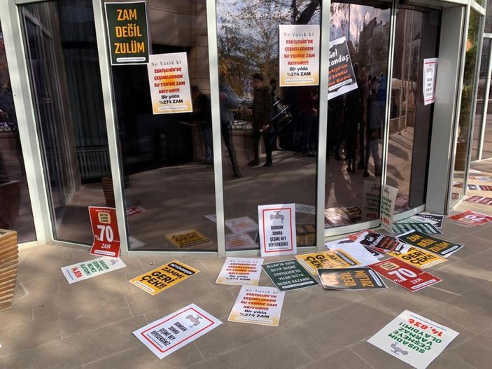 Eskişehir’de su zammı protesto edildi