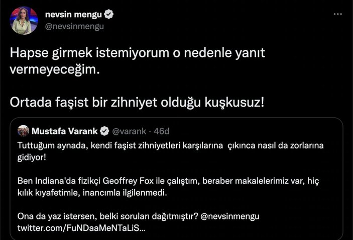 Sanayi Bakanı Mustafa Varank'tan Nevşin Mengü'nün iddiasına yanıt