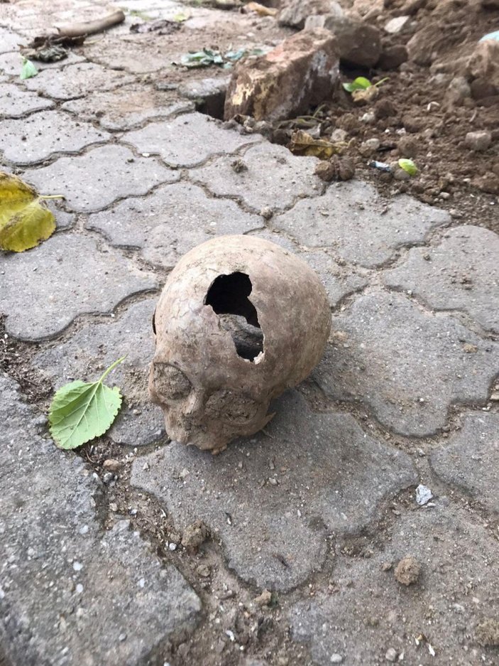Aydın’da, inşaat alanında kafatası ve kemikler çıktı