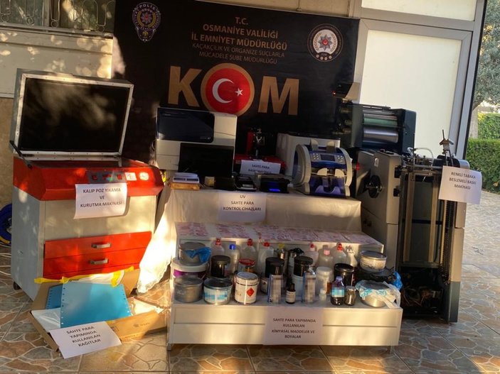 Osmaniye'de sahte para basan 2 kişiye tutuklama