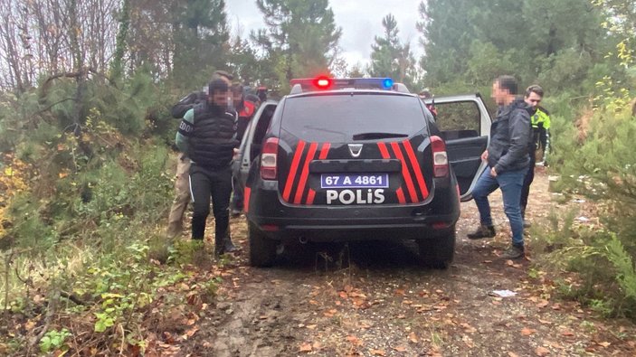 Zonguldak'ta dur ihtarından kaçan aile ormanda kıskıvrak yakalandı