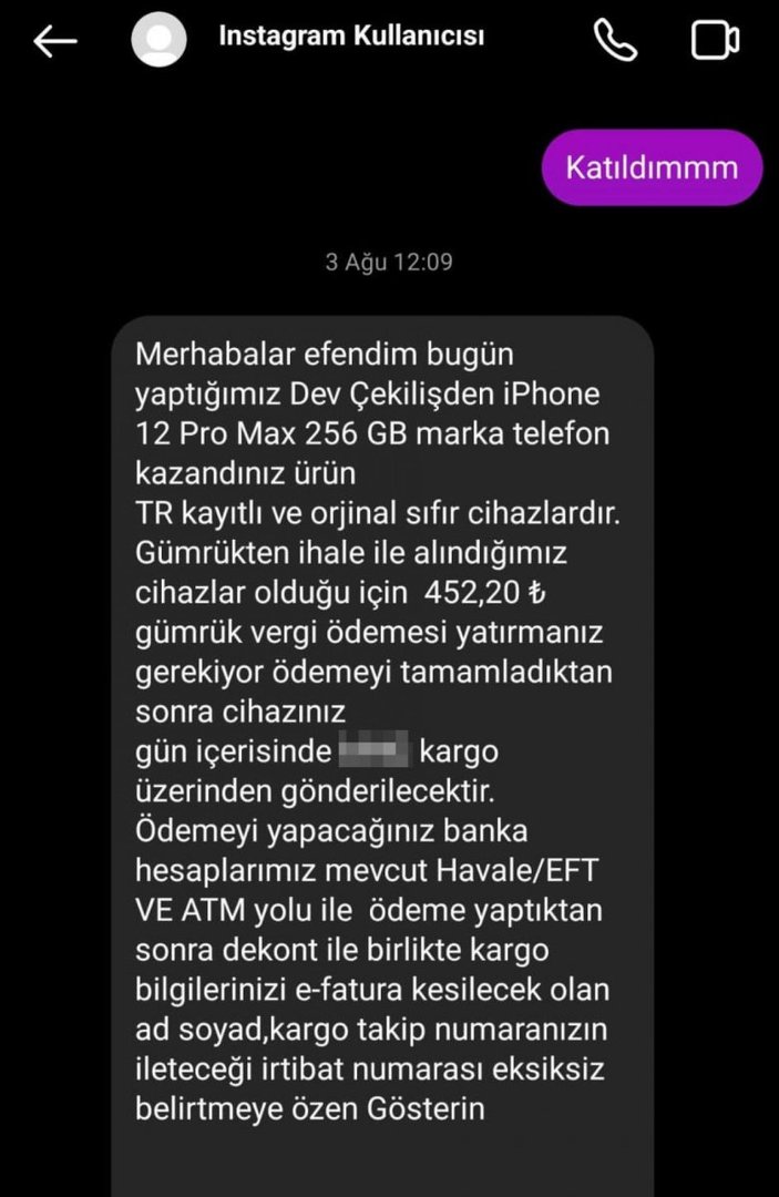 Tokat'ta telefon kazanma ümidiyle 100 bin lira dolandırıldı