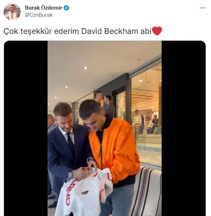 CZN Burak, Katar'da David Beckham ile görüştü
