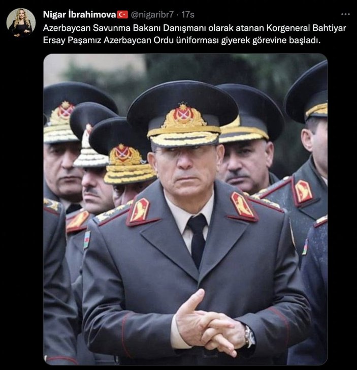 Bahtiyar Ersay, Azerbaycan üniformasını giydi