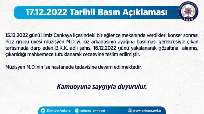 Ankara'da saldırıya uğrayan MS hastası müzisyen ağır yaralandı