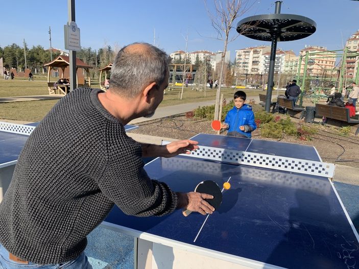 Eskişehir'de güzel havanın tadını çıkardılar