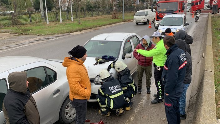 Tekirdağ'da zincirleme kaza:1 yaralı 